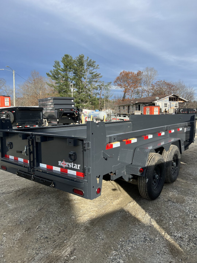 New 2026 Norstar DCB Series / 83" X 16' / 2-7,000# Electric Brake Axles / Scissor Hoist / Barn Door Rear Gates