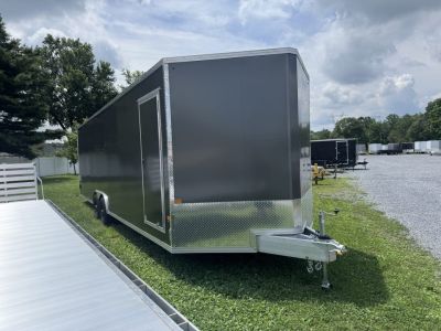 New 2027 E-Z Hauler EZEC8.5X28CH-XLT-P Car Hauler 71 SERIES 7 FOOT 1 INCH INTERIOR HEIGHT .080 POLY SIDES ESCAPE DOOR FREE ALUMINUM WHEEL UPGRADE SUMMER SALE ON NOW