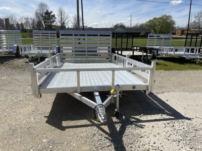 New 2026 Sport Haven 7'X12' DELUXE ALUMINUM W/ATV RAMP SIDES Utility Trailer