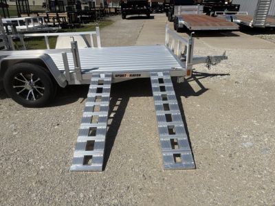 New 2026 Sport Haven 7'X12' DELUXE ALUMINUM W/ATV RAMP SIDES Utility Trailer