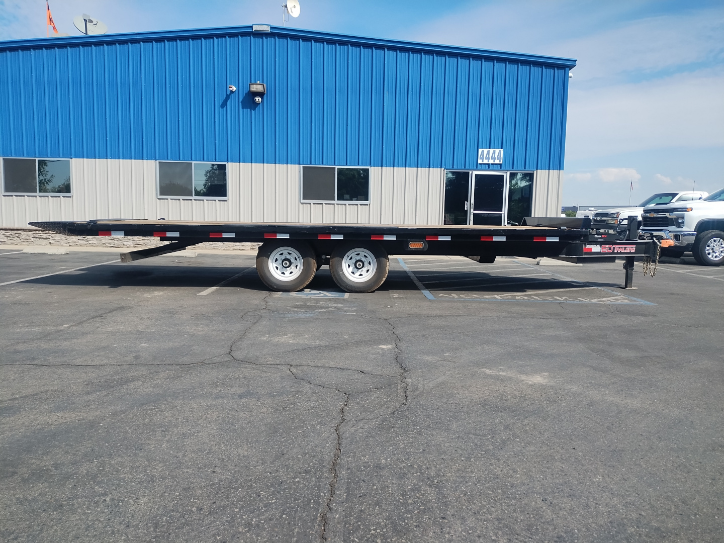 New 2025 ED 8.5x22' Power Tilt Deckover Equipment Trailer 14k