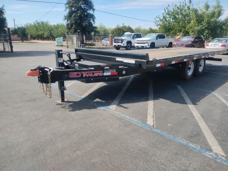 New 2025 ED 8.5x22' Power Tilt Deckover Equipment Trailer 14k