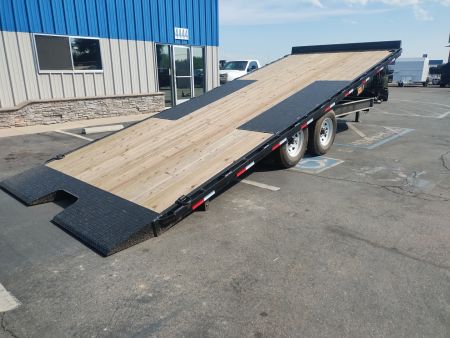 New 2025 ED 8.5x22' Power Tilt Deckover Equipment Trailer 14k