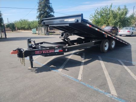 New 2025 ED 8.5x22' Power Tilt Deckover Equipment Trailer 14k