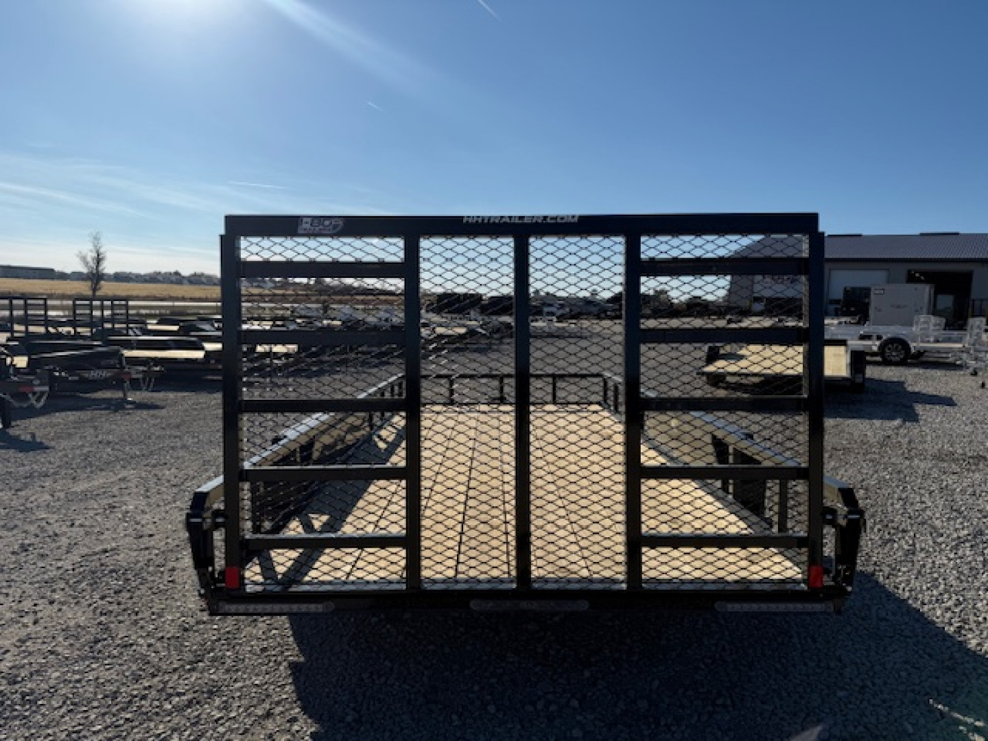 New 2026 H&H Black 82"x16' 7k Rail Side Utility Trailer