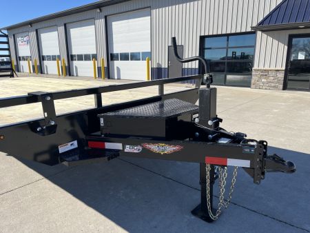 New 2026 H&H Black 102"x18'+4' 14K Standard Duty Dovetail Bumper Pull Deckover Trailer