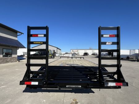 New 2026 H&H Black 102"x18'+4' 14K Standard Duty Dovetail Bumper Pull Deckover Trailer