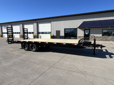 New 2026 H&H Black 102"x18'+4' 14K Standard Duty Dovetail Bumper Pull Deckover Trailer