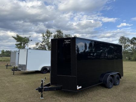 New Titanium Cargo 7x16 Tandem Axle Blackout Enclosed Trailer