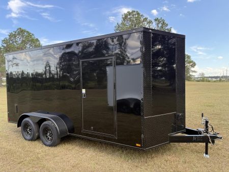 New Titanium Cargo 7x16 Tandem Axle Blackout Enclosed Trailer