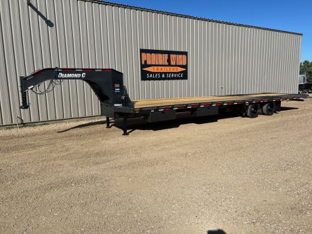 New 2026 Diamond C Trailers 35' FMAX212DT Gooseneck Hydraulic Tail Flatbed Trailer