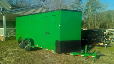 New 2025 Delco Trailers 23102 6'8 X 16' ENCLOSED V RAMP 14K Cargo / Enclosed Trailer