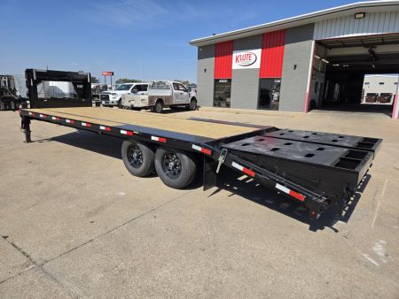 New 2026 H&H Trailers 102x20+5 Low Profile Dovetail Super Deluxe Ramps Gooseneck 15K Equipment Trailer