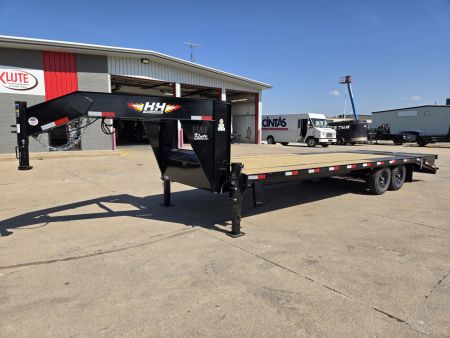 New 2026 H&H Trailers 102x20+5 Low Profile Dovetail Super Deluxe Ramps Gooseneck 15K Equipment Trailer