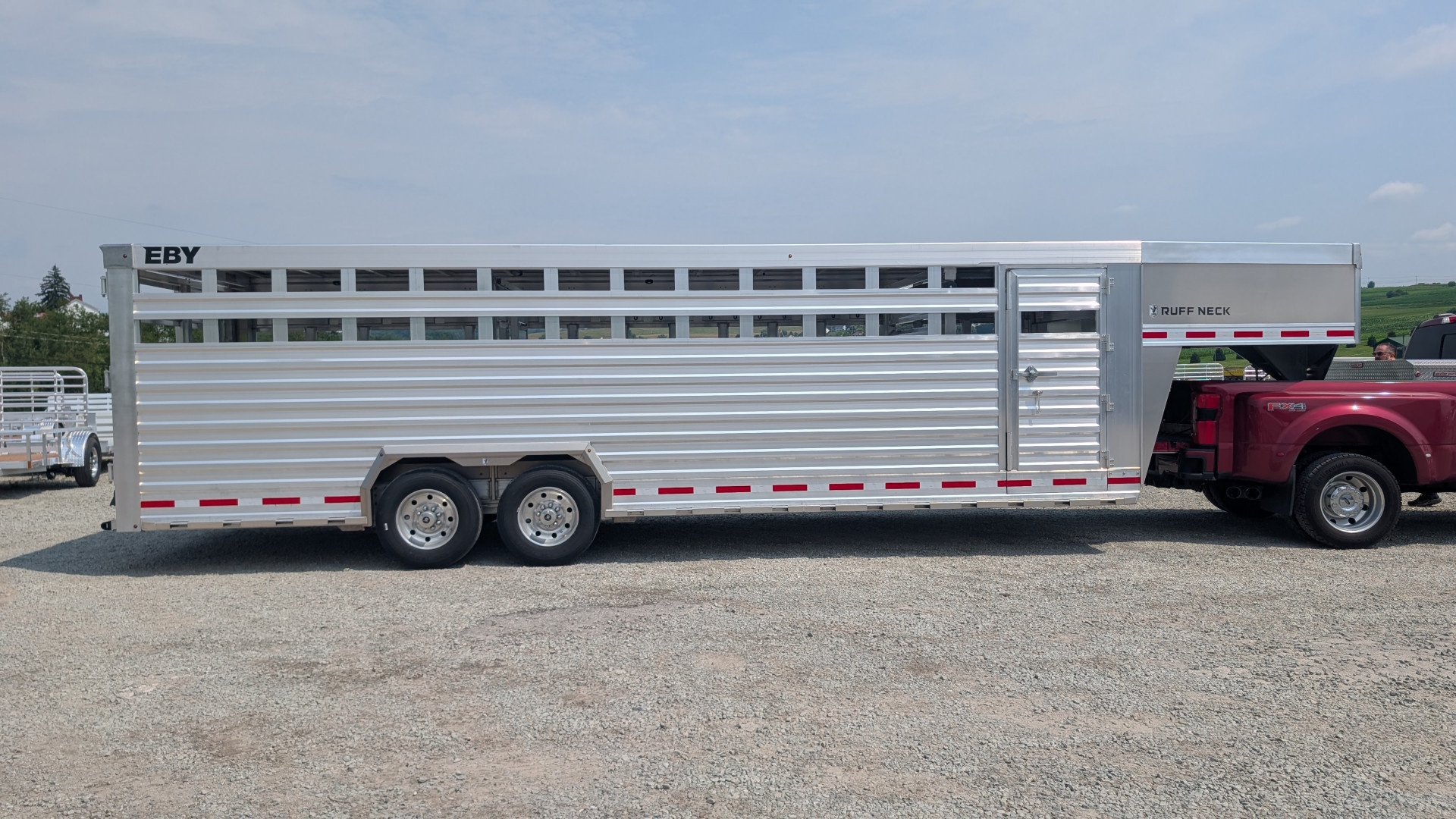 New 2026 EBY RUFF NECK 8 x 26 Gooseneck Aluminum Stock Trailer