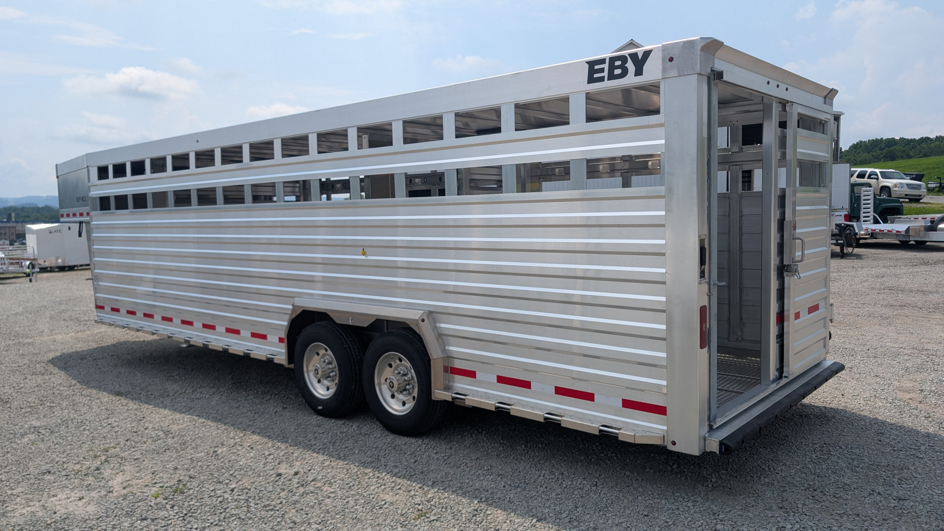 New 2026 EBY RUFF NECK 8 x 26 Gooseneck Aluminum Stock Trailer