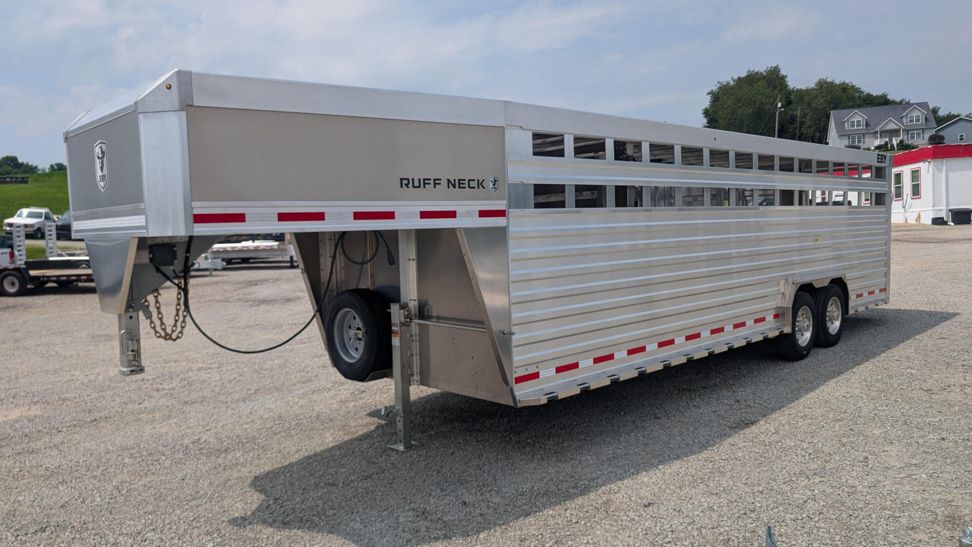 New 2026 EBY RUFF NECK 8 x 26 Gooseneck Aluminum Stock Trailer
