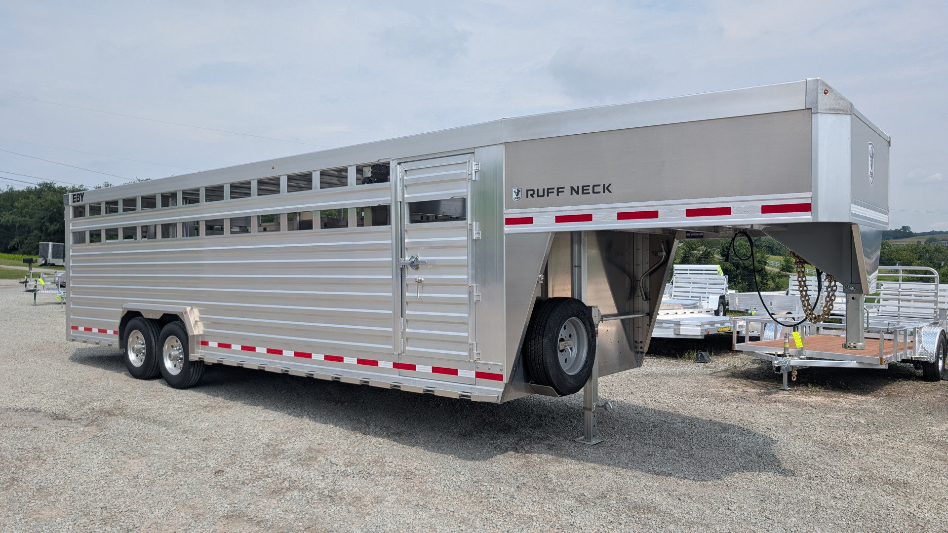 New 2026 EBY RUFF NECK 8 x 26 Gooseneck Aluminum Stock Trailer