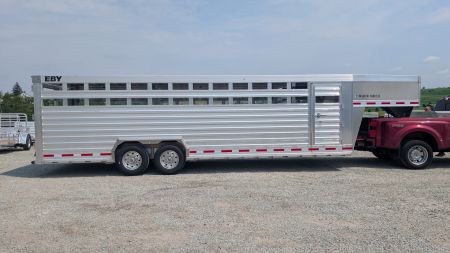 New 2026 EBY RUFF NECK 8 x 26 Gooseneck Aluminum Stock Trailer