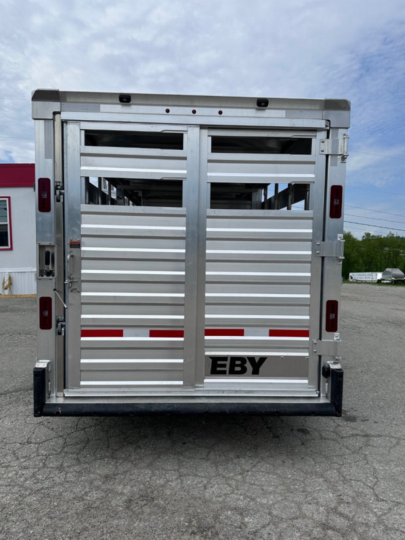 New 2026 EBY MAVERICK 24' Gooseneck Aluminum Stock Trailer w/ Rolling Gate