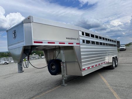 New 2026 EBY MAVERICK 24' Gooseneck Aluminum Stock Trailer w/ Rolling Gate