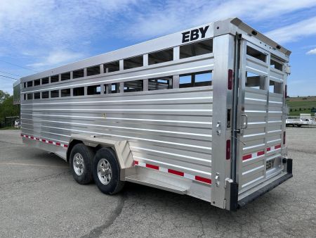 New 2026 EBY MAVERICK 24' Gooseneck Aluminum Stock Trailer w/ Rolling Gate