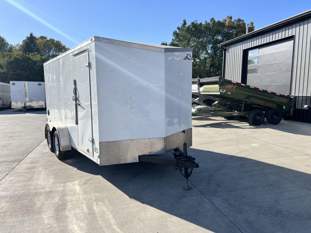 Used 2020 American Hauler 7x14 + V Enclosed Double Doors Cargo Trailer
