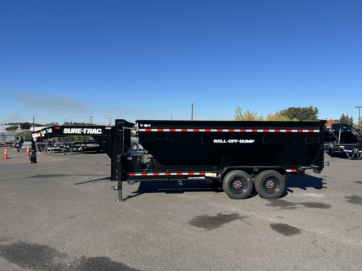 New 2026 Sure-Trac 7X16 -ROLLOFF DUMP CARRIER--GOOSE NECK- 17.6K GVWR