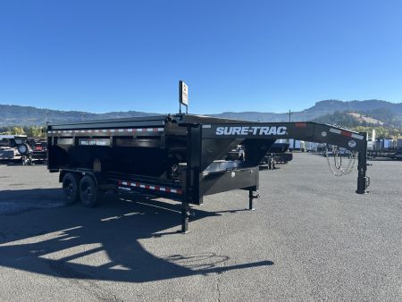 New 2026 Sure-Trac 7X16 -ROLLOFF DUMP CARRIER--GOOSE NECK- 17.6K GVWR