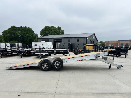 New NEW 2026 H&H Speedloader ALUMINUM 24’ POWER TILTbed flatbed Trailer 2-7000 lb axles =14K
