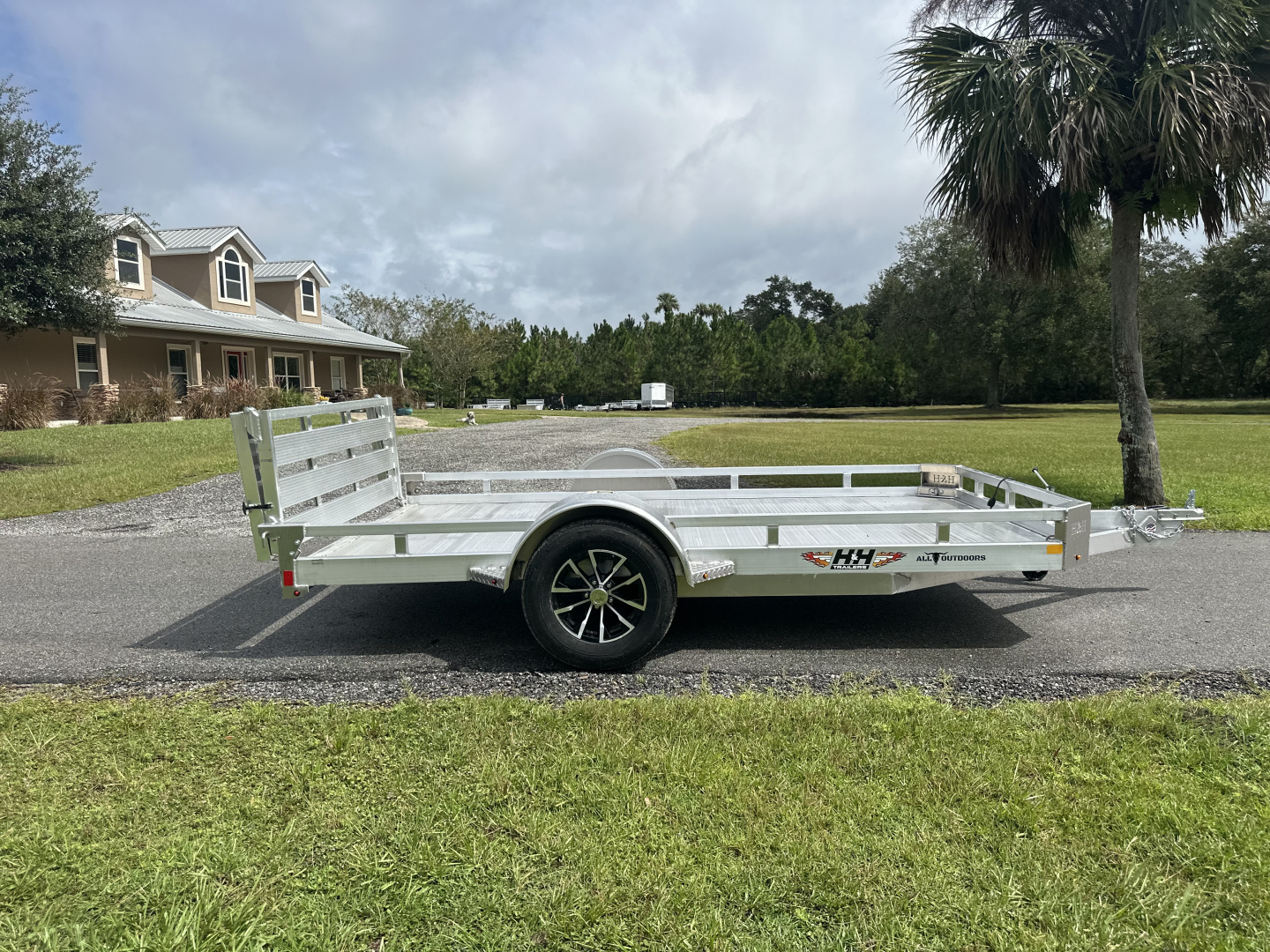 New 2026 H&H Trailers 3K 78X12 Low Side Aluminum Utility Trailer