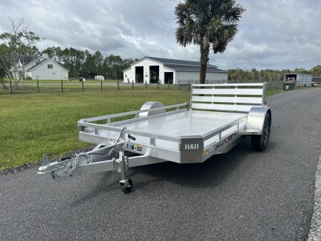 New 2026 H&H Trailers 3K 78X12 Low Side Aluminum Utility Trailer