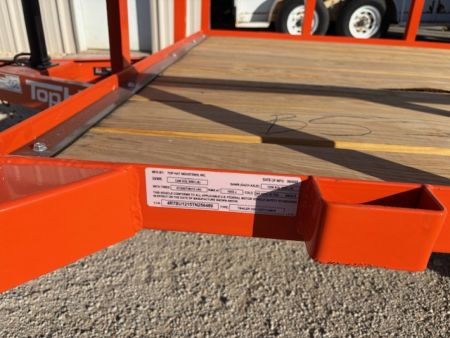New 2026 Top Hat DSP 12'x77" Utility Trailer(Orange)