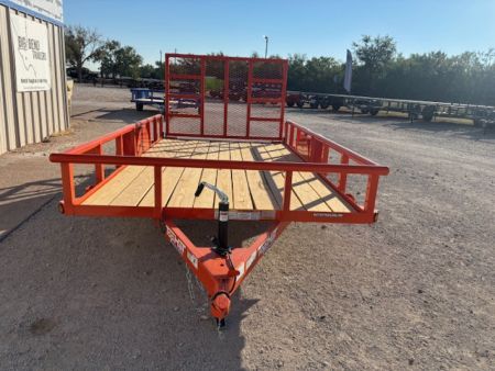 New 2026 Top Hat DSP 12'x77" Utility Trailer(Orange)