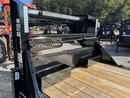 New 2026 Load Trail Loadtrail gooseneck 83x24 tilt n go 21k hydraulic jacks light bar chain and binder holders pallet fork pockets Equipment Trailer