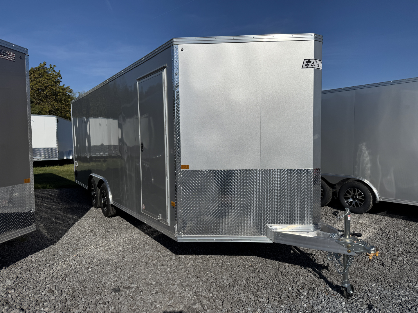 New 2026 E-Z Hauler EZEX8.5X20CH XLT PRO Car Hauler 6 FOOT 10 INCH INTERIOR HEIGHT 4 FOOT ESCAPE DOOR FREE ALUMINUM WHEEL UPGRADE, SALE ON NOW