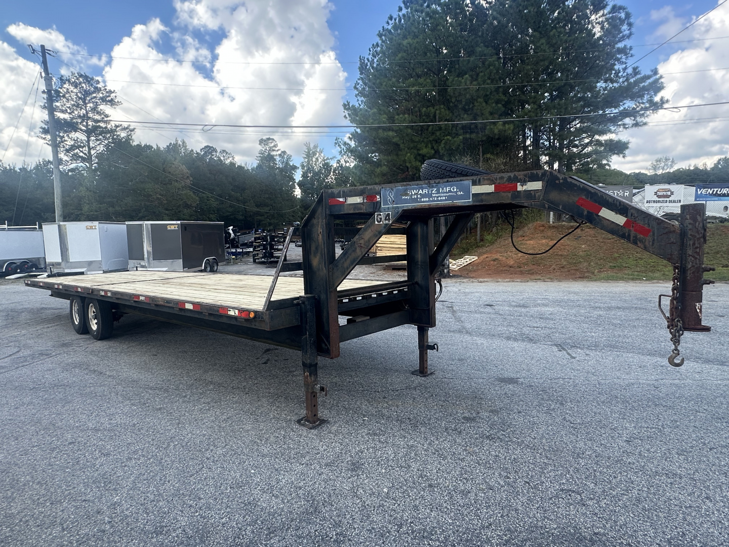 Used USED 2001 SWARTZ 30' 14K DECKOVER GOOSENECK FLATBED
