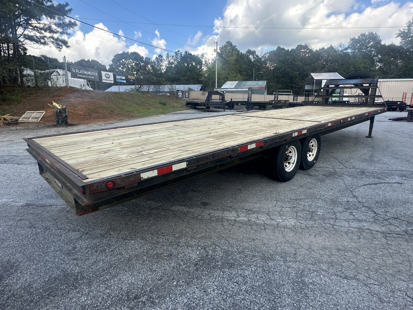 Used USED 2001 SWARTZ 30' 14K DECKOVER GOOSENECK FLATBED