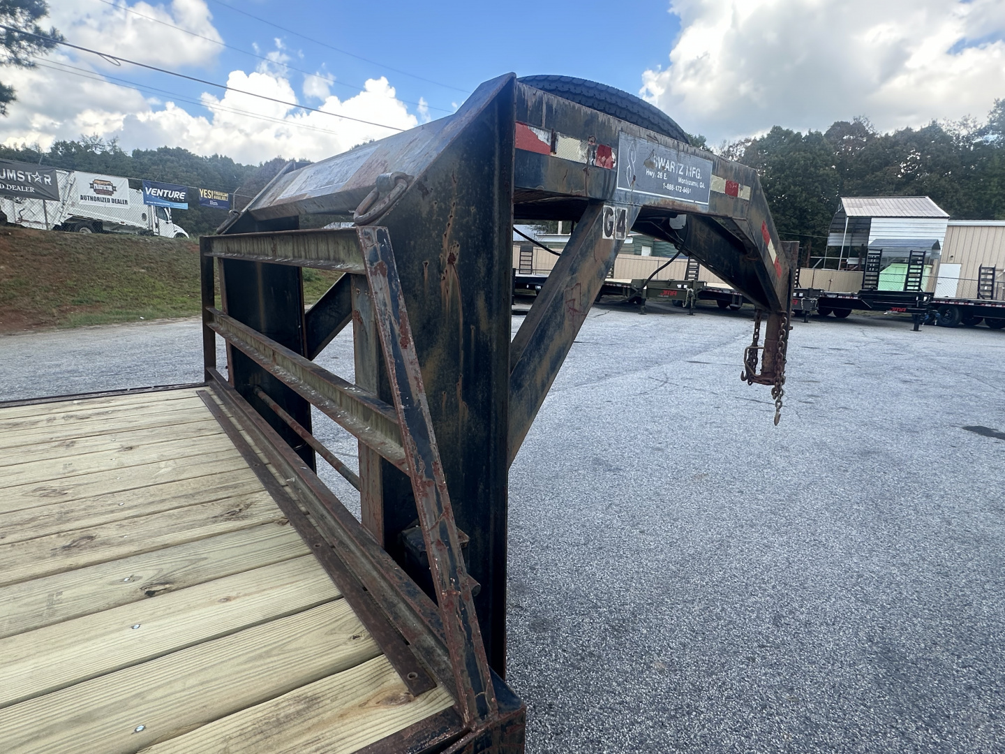 Used USED 2001 SWARTZ 30' 14K DECKOVER GOOSENECK FLATBED