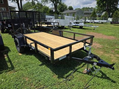 New 6 x 12 Sure-Trac Tube Top Utility Trailer, 3k GVWR **w/ Spring Assist Fold-Flat Gate, Spare Mount, Set-back Jack