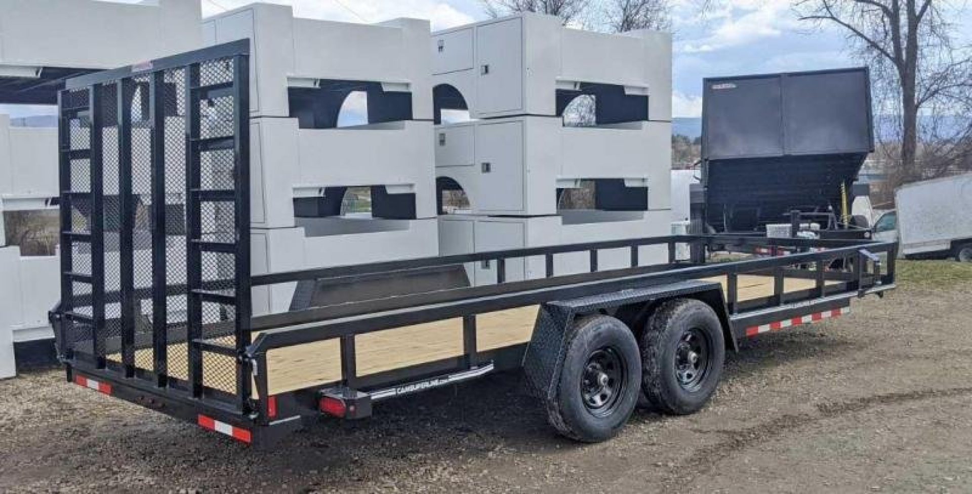 New 2026 CAM SUPERLINE 7x18 HD Tandem Axle Tubular Top Rail Utility Trailer (10K GVW!)
