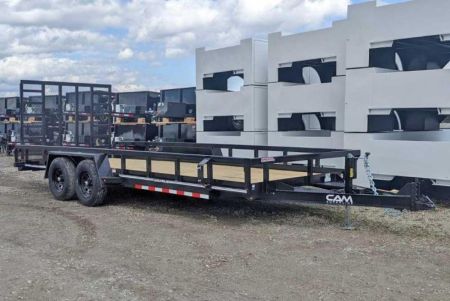 New 2026 CAM SUPERLINE 7x18 HD Tandem Axle Tubular Top Rail Utility Trailer (10K GVW!)