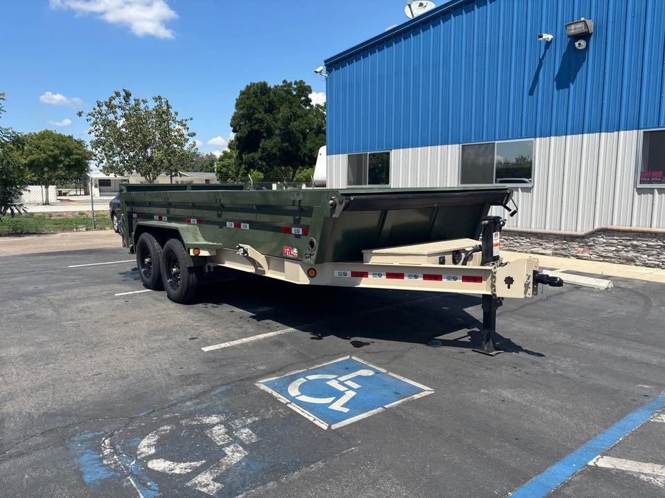New 2026 GR 7'x16'x2' LOW PROFILE DESIGN Heavy Duty Dump Trailer 14,000 lbs GVWR
