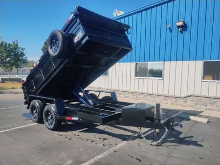 New 2026 Tru 6' Wide x 12' Long x 2' Walls Bumper Pull Dump Trailer 10k GVWR