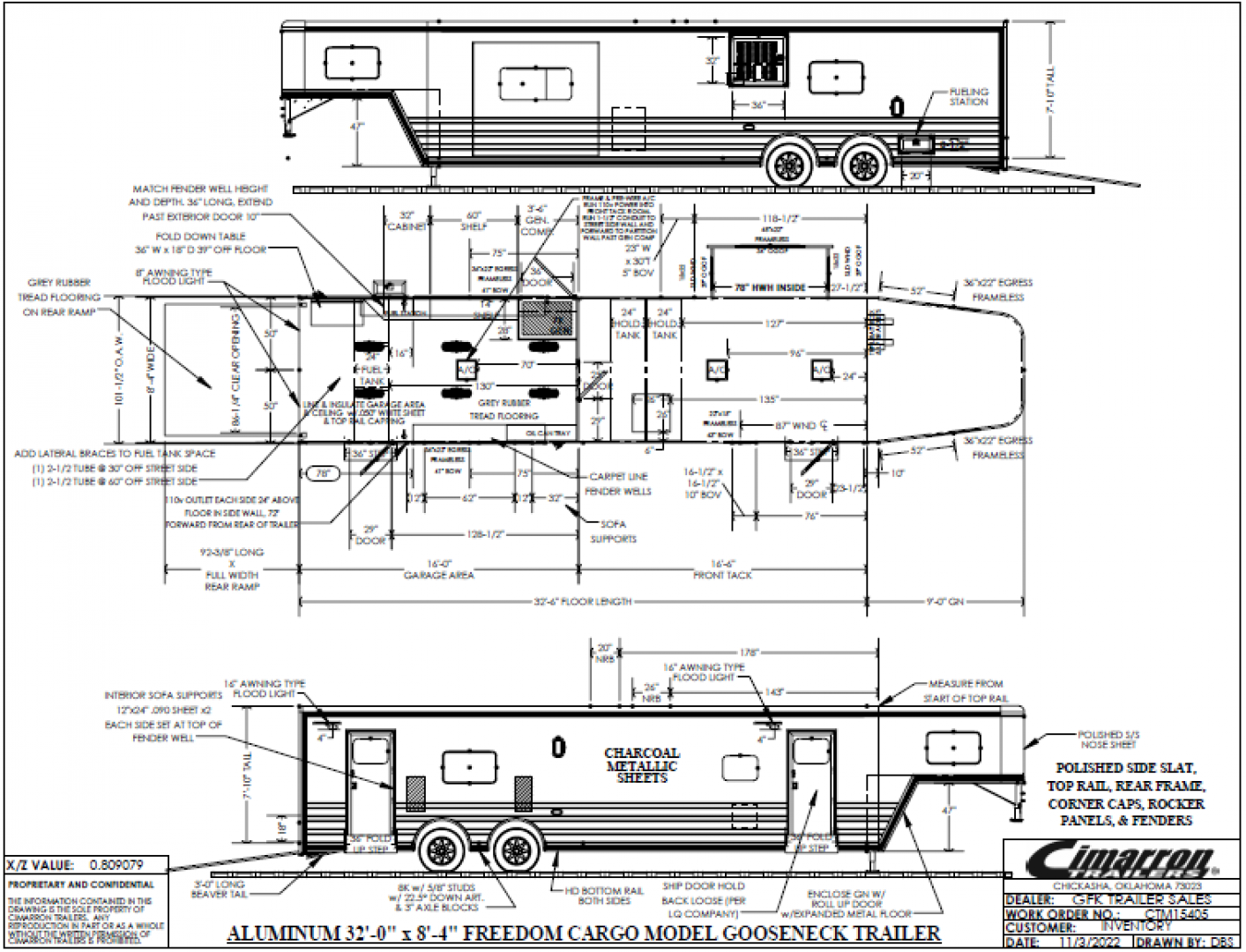 New 2023 Cimarron Freedom Toyhauler 16' Garage 16' Outlaw Living Quarter