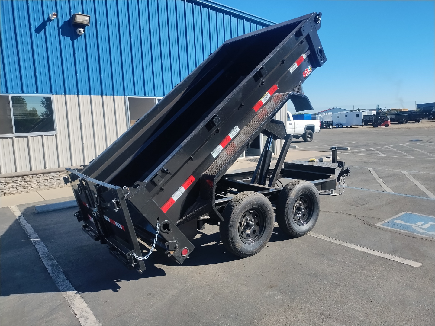 New 2026 GR 5x10x2 Low Profile Scissor Dump Trailer 7000 GVWR