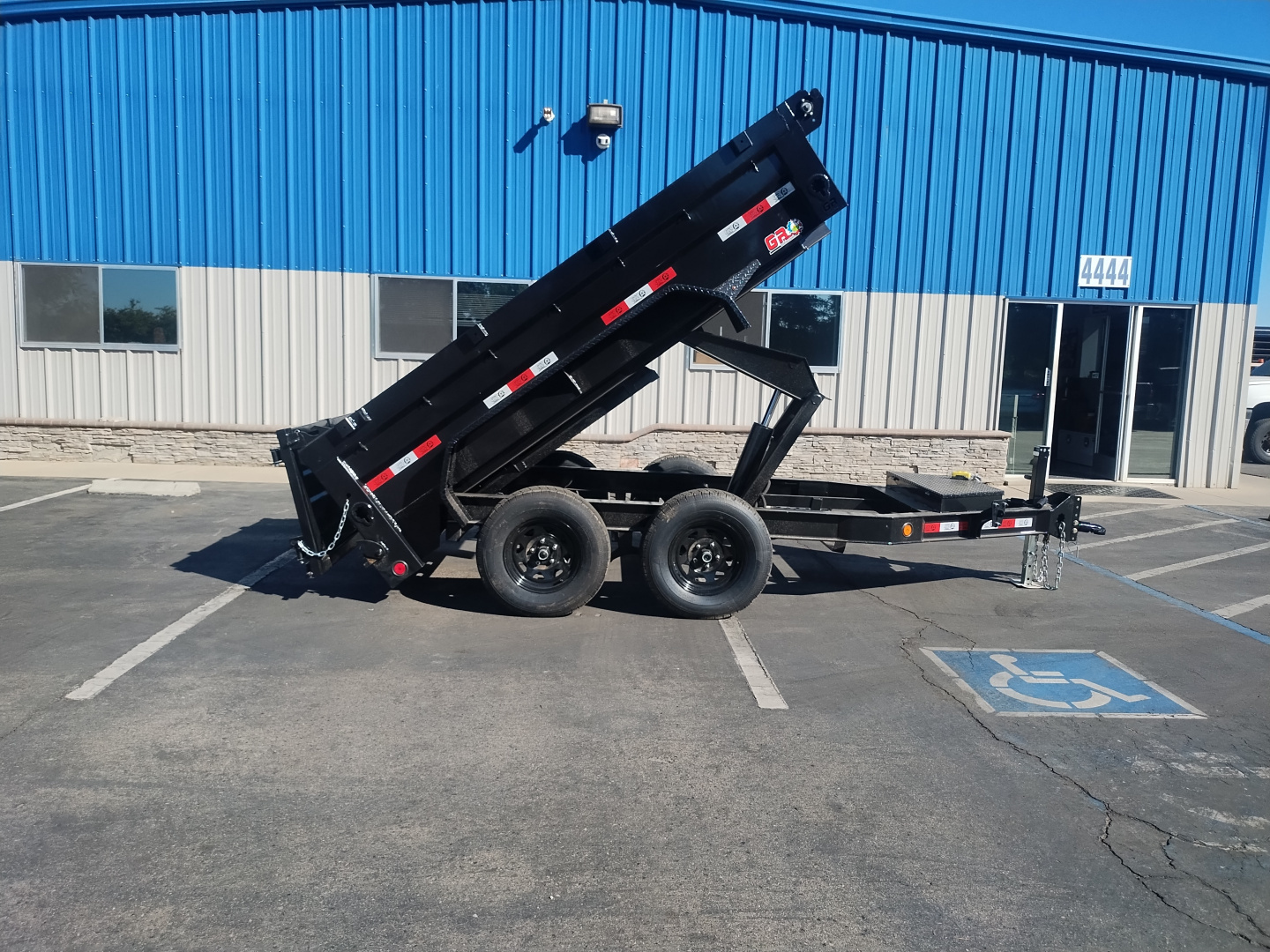 New 2026 GR 5x10x2 Low Profile Scissor Dump Trailer 7000 GVWR