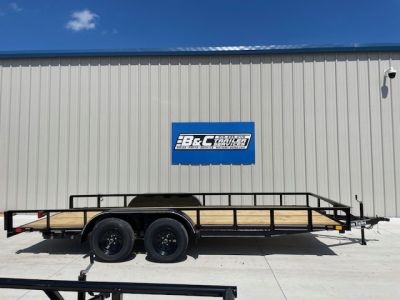 New 2026 DAVIDSON 83X18 TANDEM 3500lb AXLES, ANGLE TOP UTILITY W 1 BRAKE, SLIDE OUT RAMPS , WRAPPED TONGUE