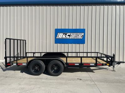 New 2026 DAVIDSON 83X16 PIPE TOP UTILITY ,TANDEM 5200lb AXLES, 1 BRAKE AXLE, GVWR 9900lbs W/4' GATE