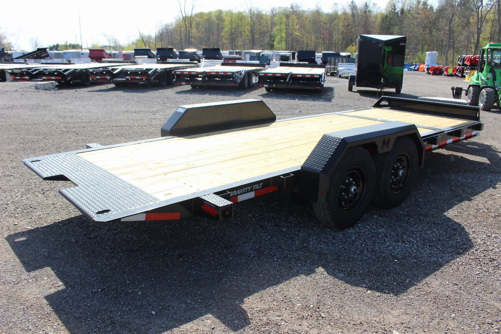 New 2026 Moritz 7' x 16' + 4' Low Pro - Gravity Tilt - Tilt Trailer - 14000# GVW